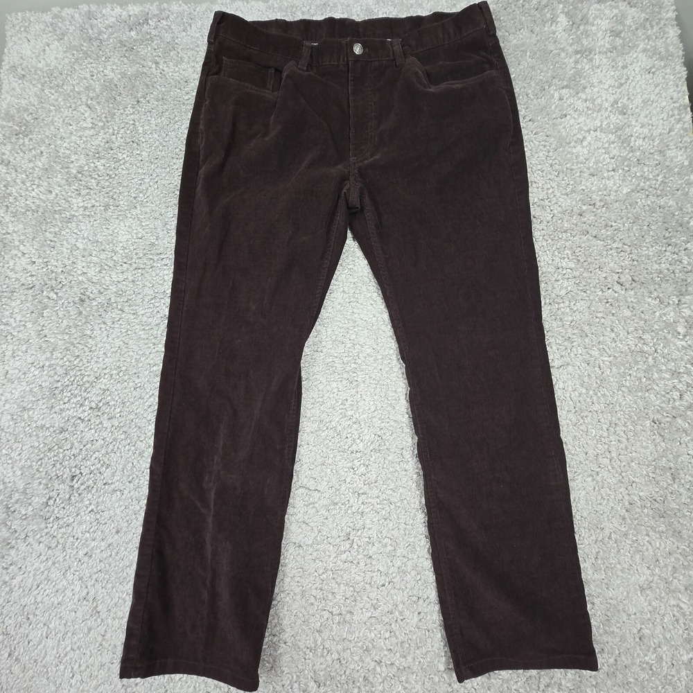 Brooks Brothers Mens Classic Fit Corduroy‎ Pants Size 38x30 Brown Office